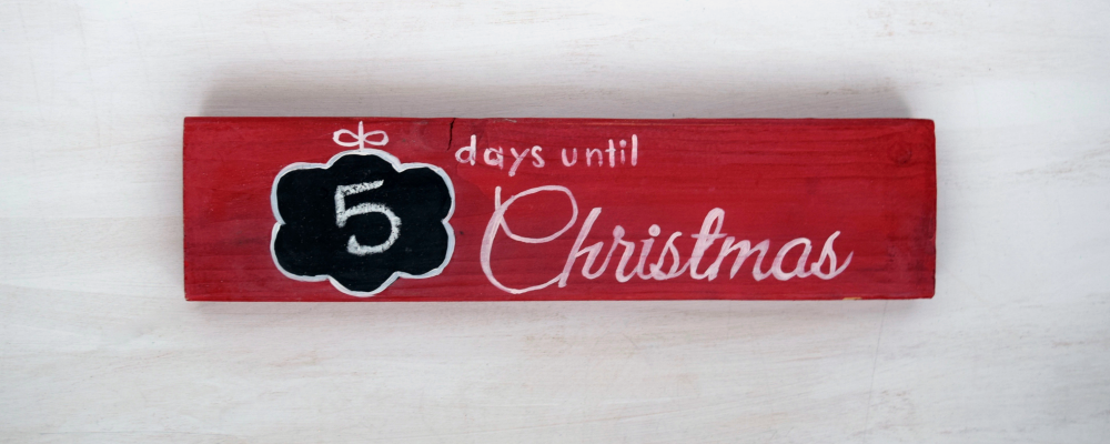 Days Until Christmas Cursive Script